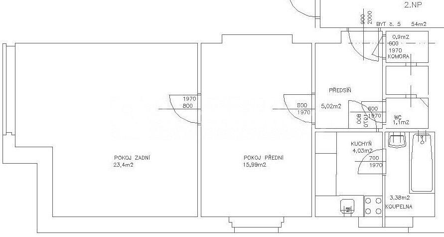 2 bedroom flat to rent, 55 m², Zdařilá, Prague, Prague