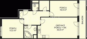 2 bedroom with open-plan kitchen flat to rent, 103 m², Sazovická, Prague, Prague