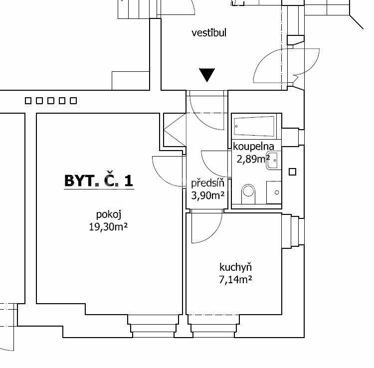 1 bedroom flat to rent, 36 m², Grohova, Brno, Jihomoravský Region