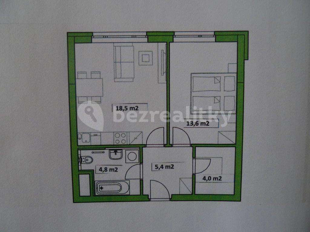 1 bedroom with open-plan kitchen flat to rent, 46 m², V Zářezu, Prague, Prague