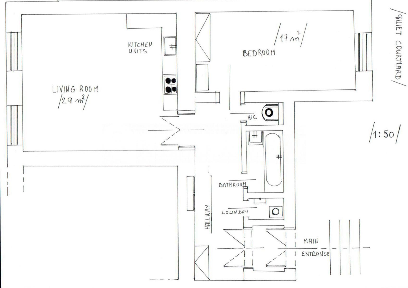 1 bedroom with open-plan kitchen flat to rent, 70 m², Štefánikova, Prague, Prague