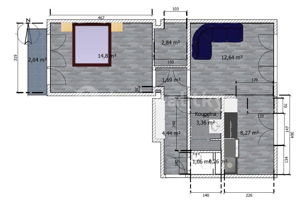 1 bedroom with open-plan kitchen flat to rent, 54 m², Na Urbance, Roudnice nad Labem, Ústecký Region