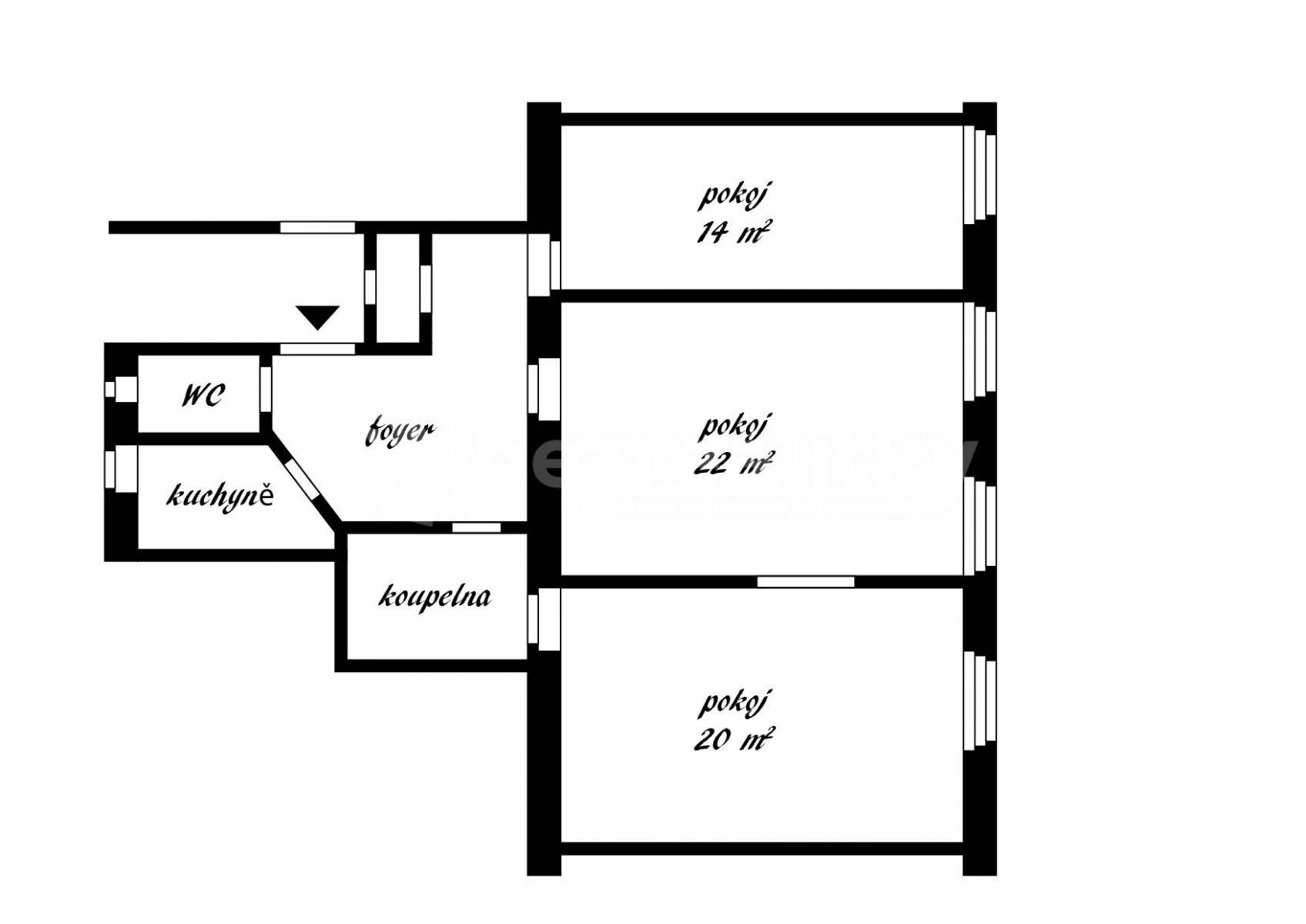 3 bedroom flat to rent, 83 m², Karlovo náměstí, Prague, Prague