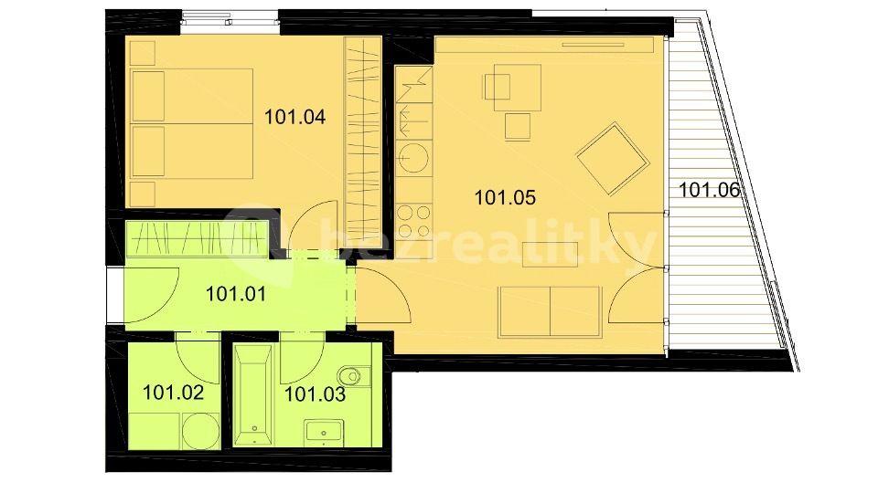 1 bedroom with open-plan kitchen flat to rent, 52 m², V jehličí, Prague, Prague