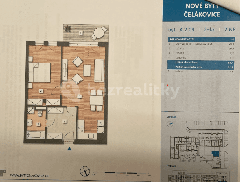 1 bedroom with open-plan kitchen flat to rent, 68 m², Tovární, Čelákovice, Středočeský Region