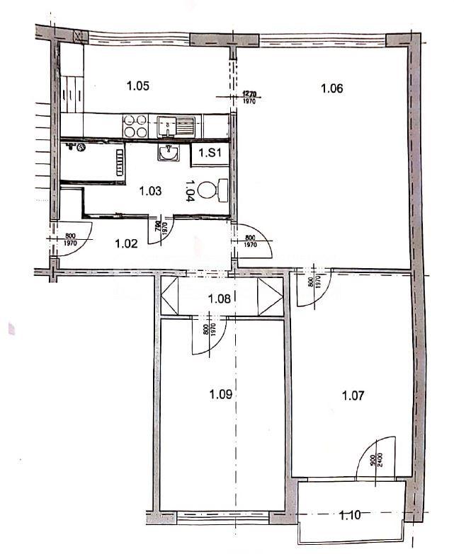 3 bedroom flat to rent, 71 m², Na Betonce, Prague, Prague