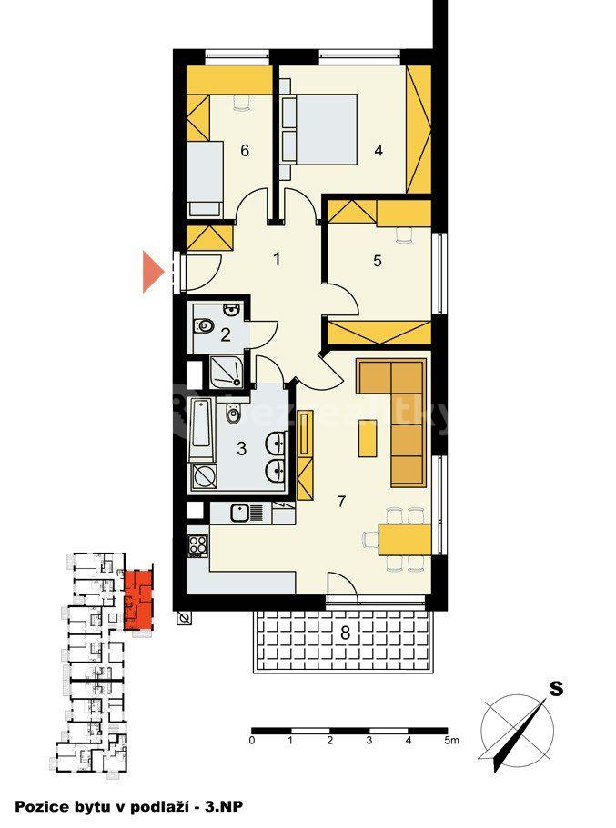 3 bedroom with open-plan kitchen flat to rent, 85 m², Sicherova, Prague, Prague