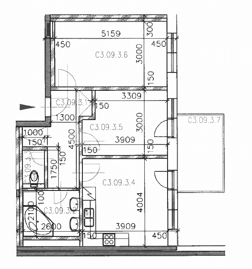 2 bedroom with open-plan kitchen flat to rent, 65 m², Sedláčkova, Brno, Jihomoravský Region