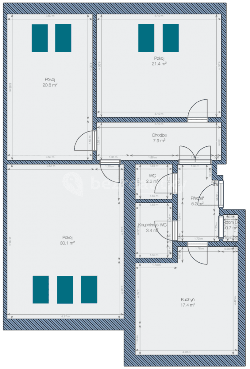 3 bedroom flat to rent, 110 m², Sokolovská, Prague, Prague