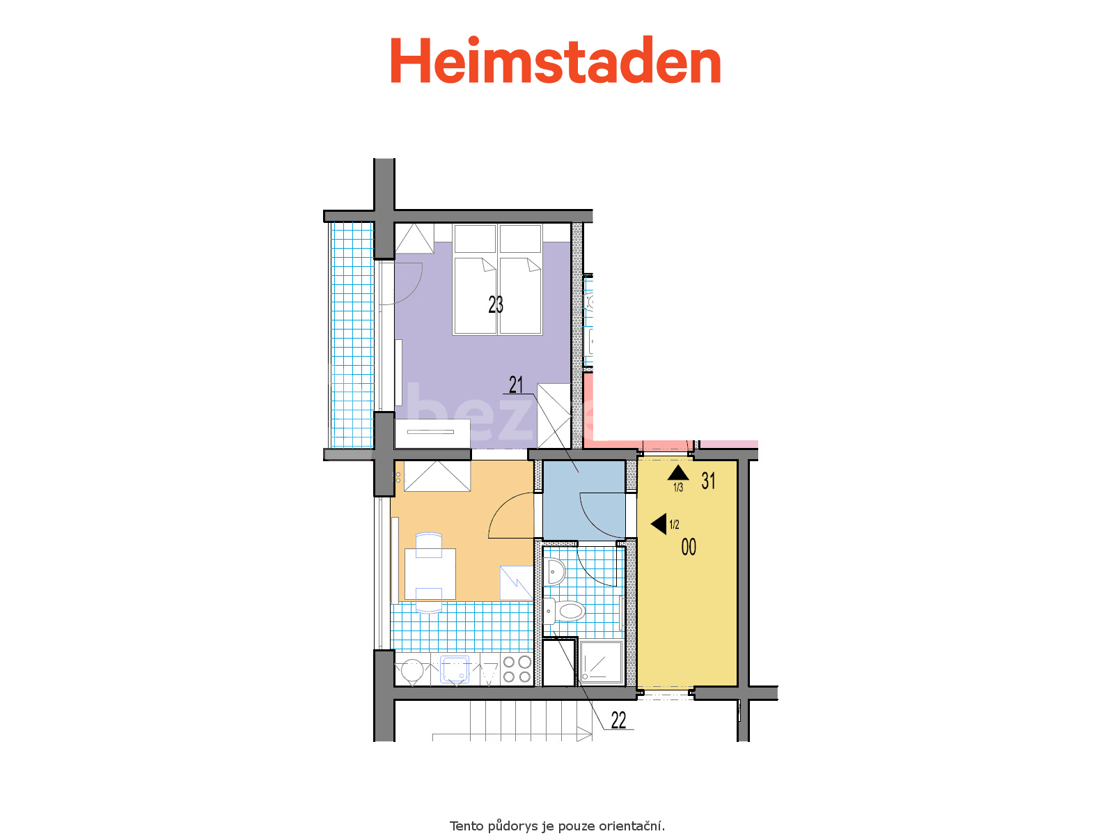 Studio flat to rent, 28 m², Brožíkova, Karviná, Moravskoslezský Region