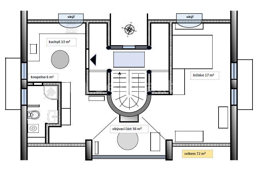 1 bedroom with open-plan kitchen flat to rent, 72 m², Mezitraťová, Prague, Prague