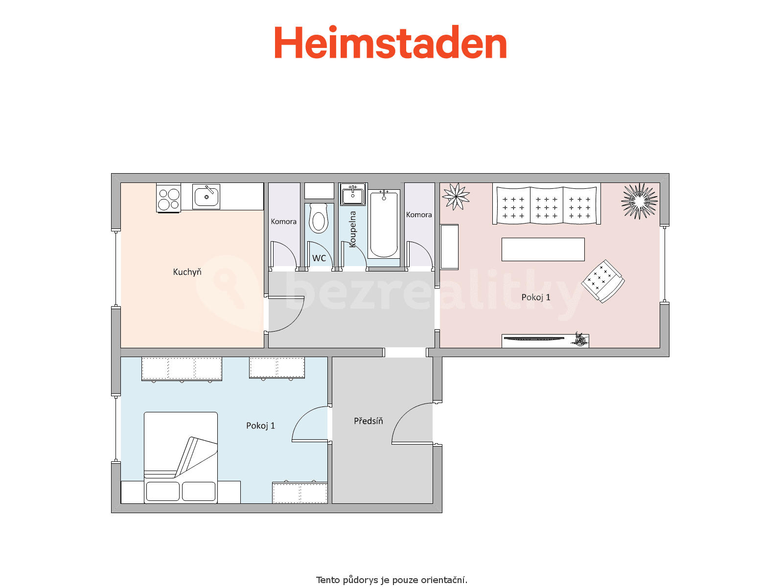 2 bedroom flat to rent, 60 m², Bieblova, Havířov, Moravskoslezský Region