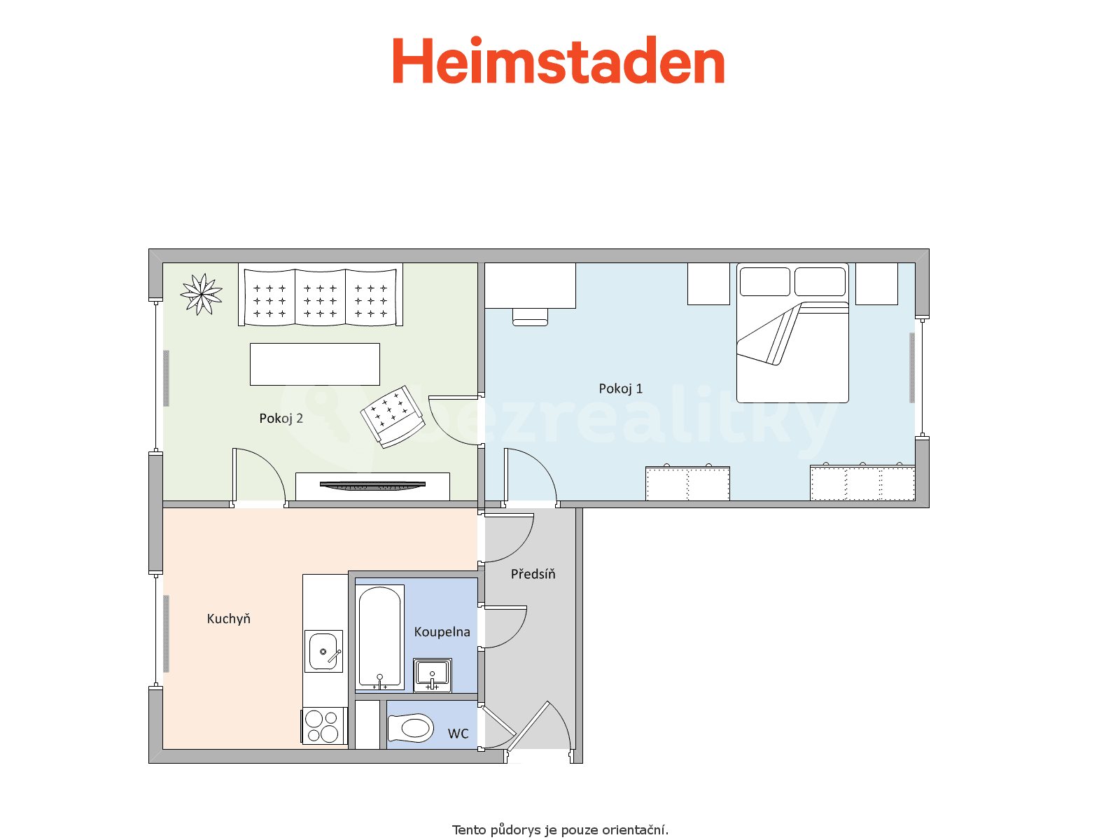 2 bedroom flat to rent, 50 m², Jungmannova, Havířov, Moravskoslezský Region