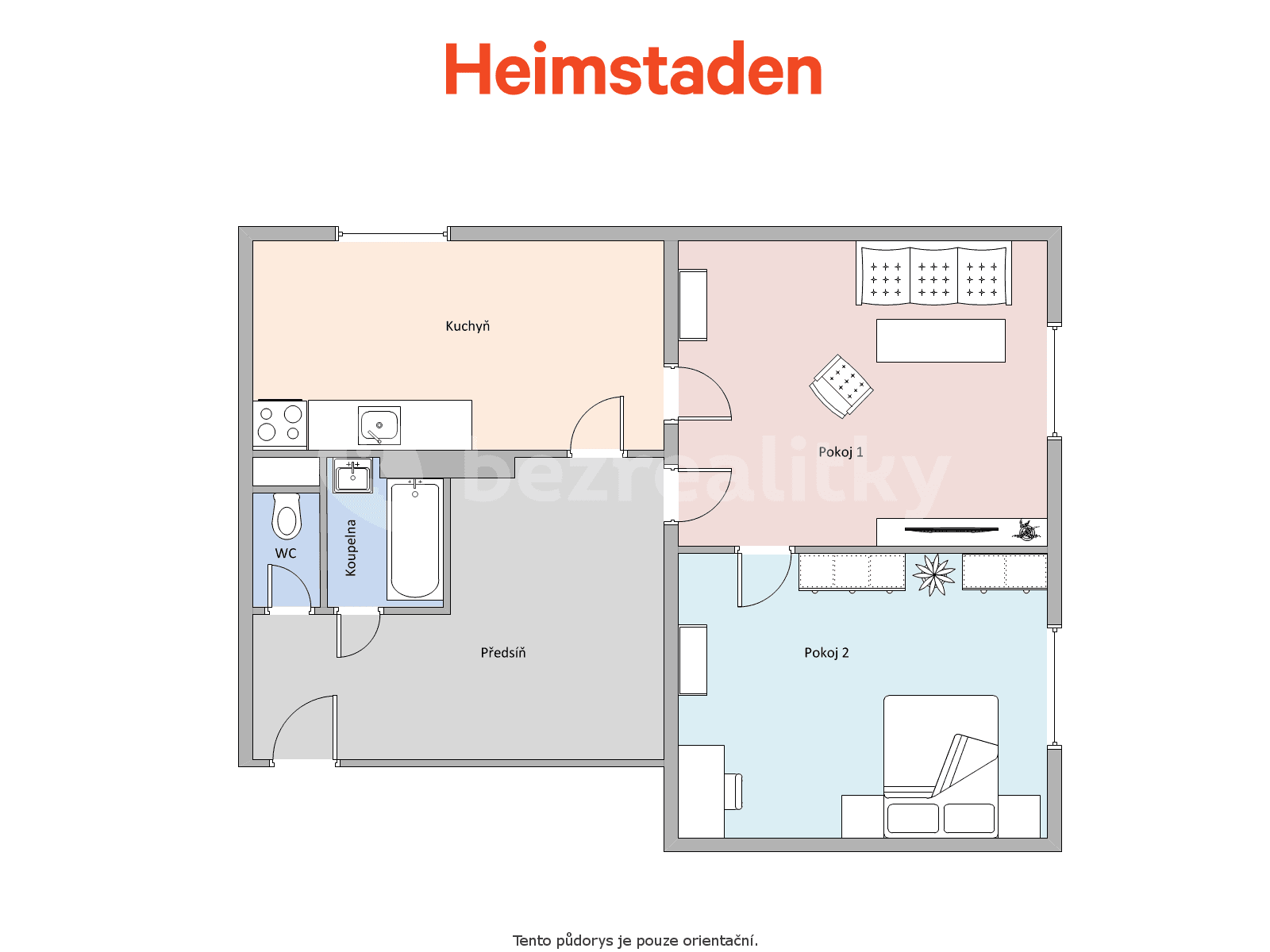 2 bedroom flat to rent, 54 m², Jana Švermy, Havířov, Moravskoslezský Region