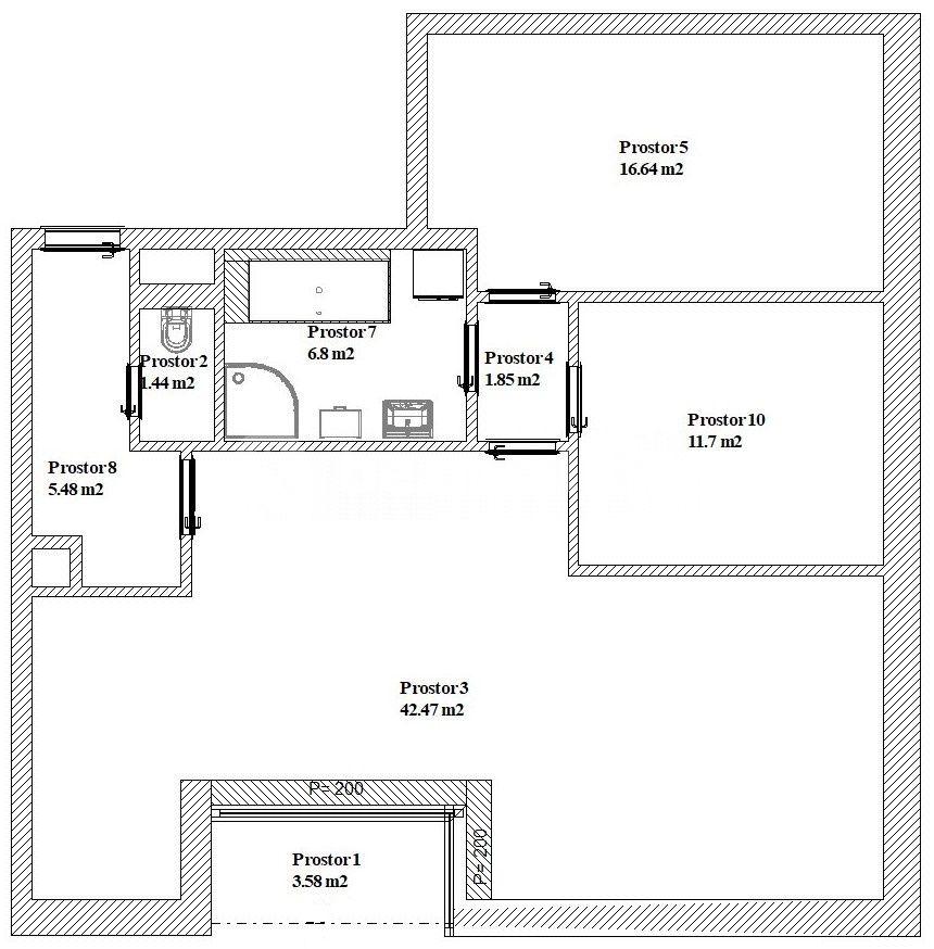 2 bedroom with open-plan kitchen flat to rent, 86 m², Benátecká, Brandýs nad Labem-Stará Boleslav, Středočeský Region