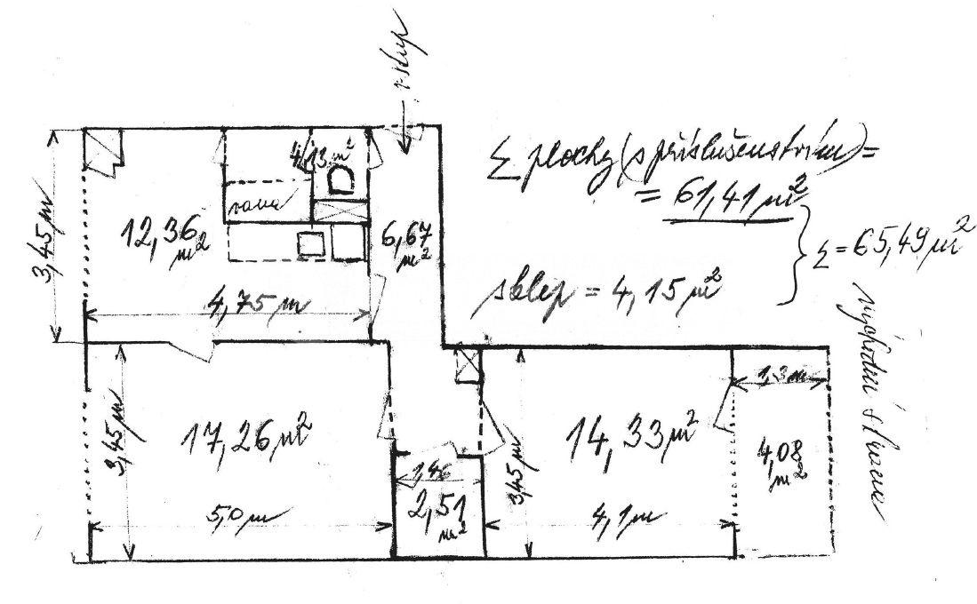 2 bedroom flat to rent, 65 m², Boskovická, Brno, Jihomoravský Region