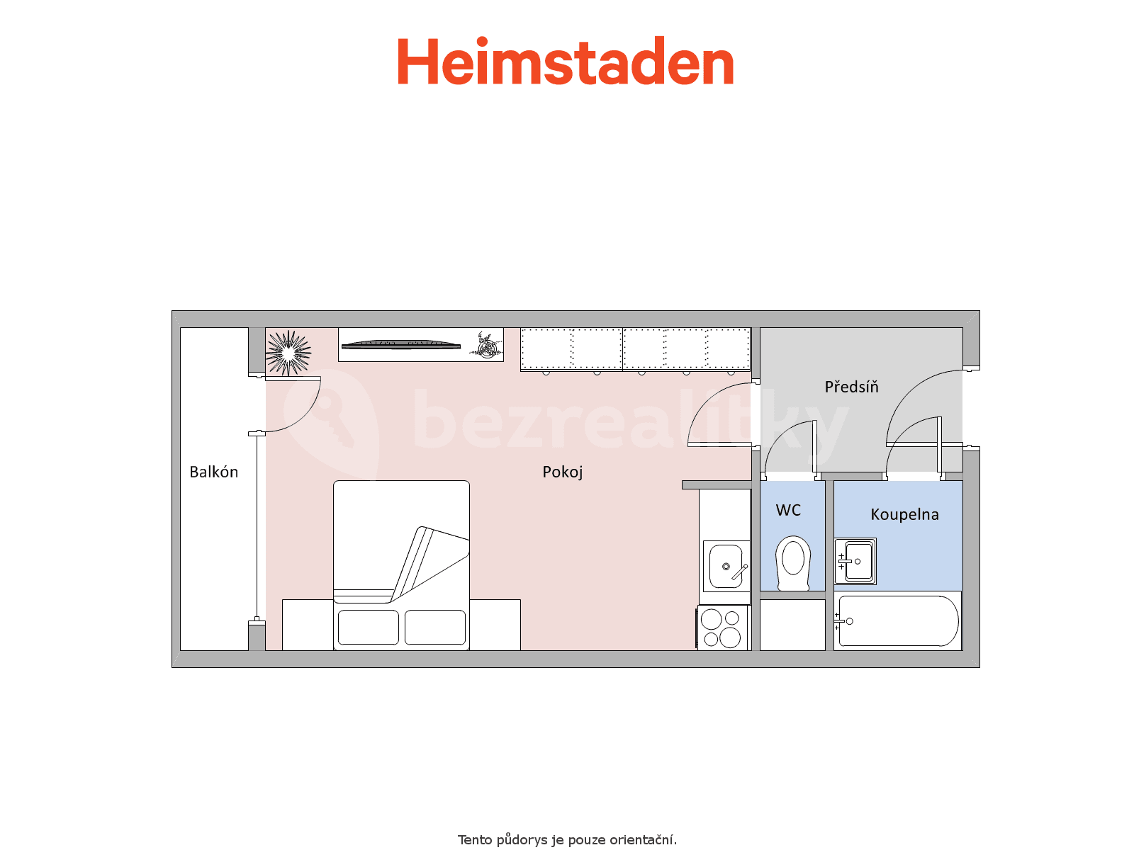 Studio flat to rent, 28 m², Okružní, Orlová, Moravskoslezský Region