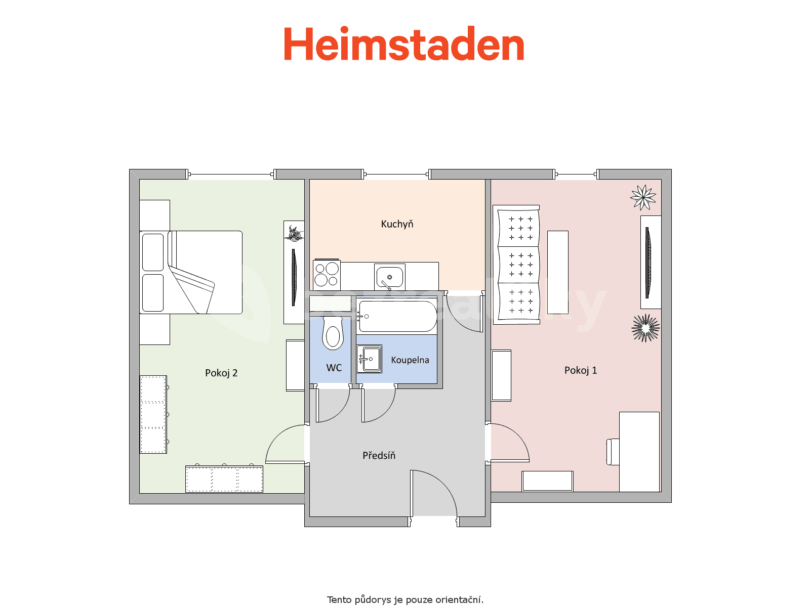 2 bedroom flat to rent, 52 m², Cihelní, Karviná, Moravskoslezský Region