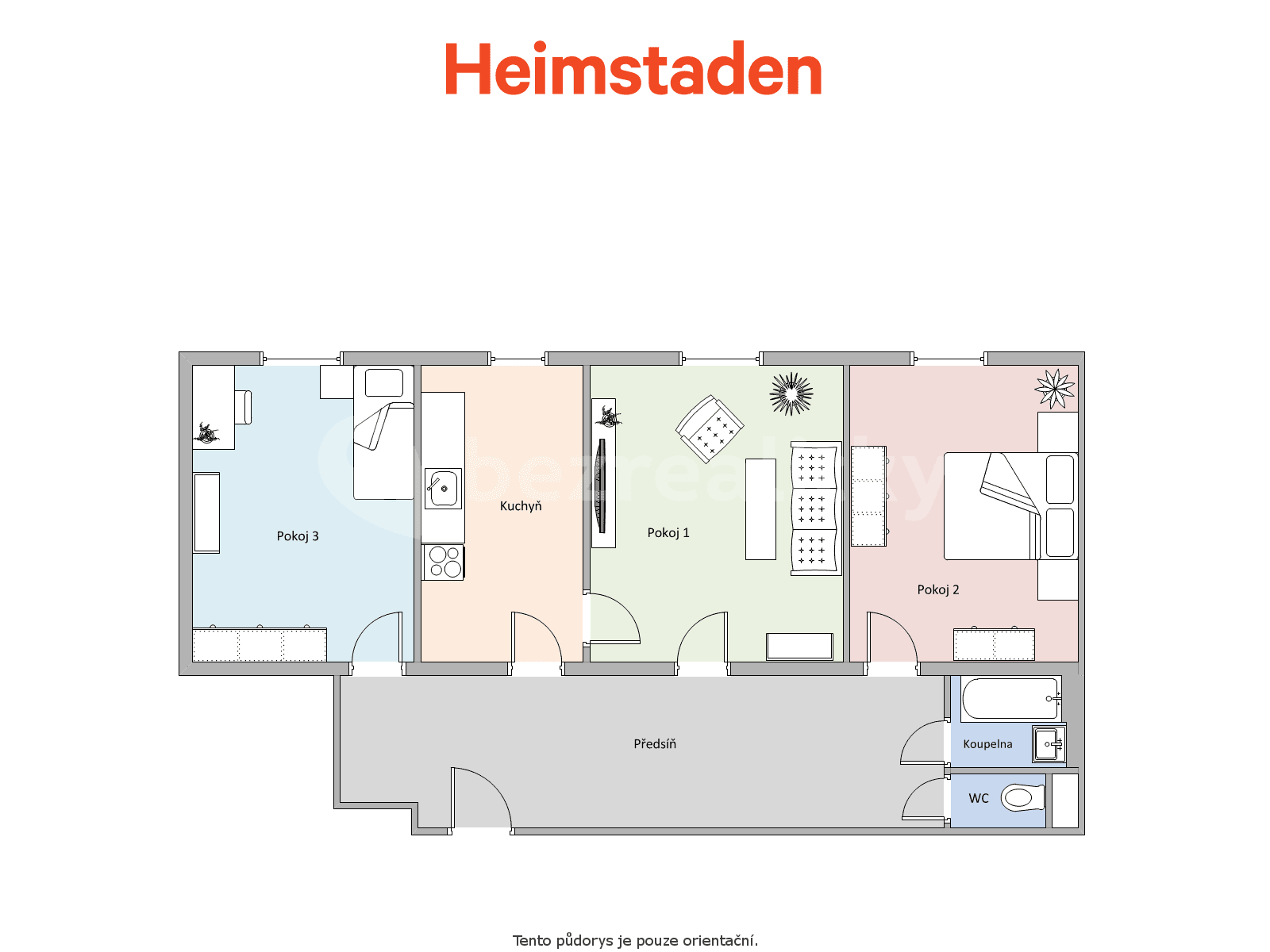 3 bedroom flat to rent, 79 m², nám. T. G. Masaryka, Havířov, Moravskoslezský Region