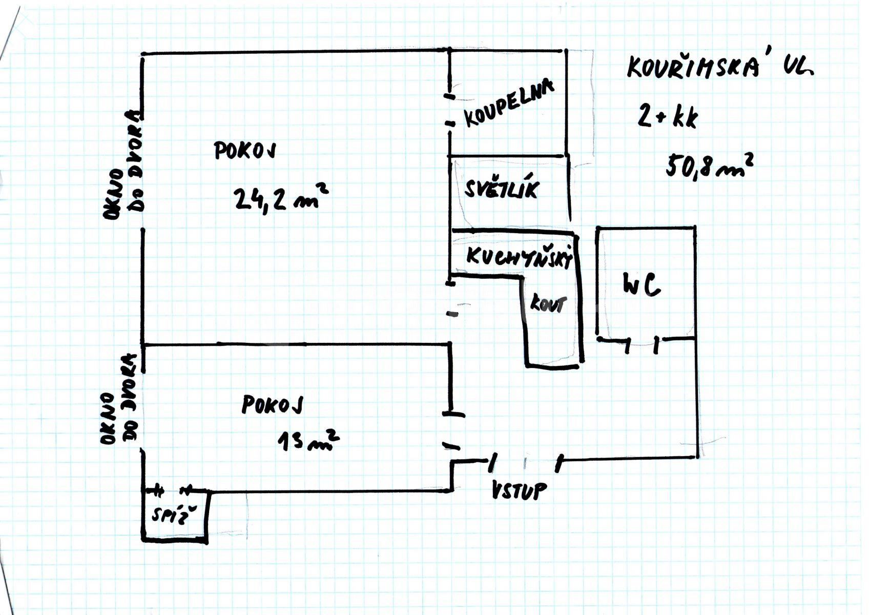 1 bedroom with open-plan kitchen flat to rent, 51 m², Kouřimská, Prague, Prague