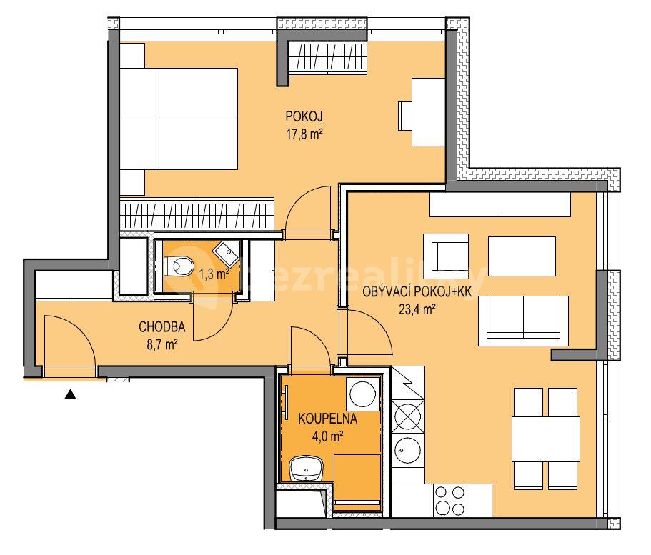 1 bedroom with open-plan kitchen flat to rent, 58 m², U Nisy, Liberec, Liberecký Region