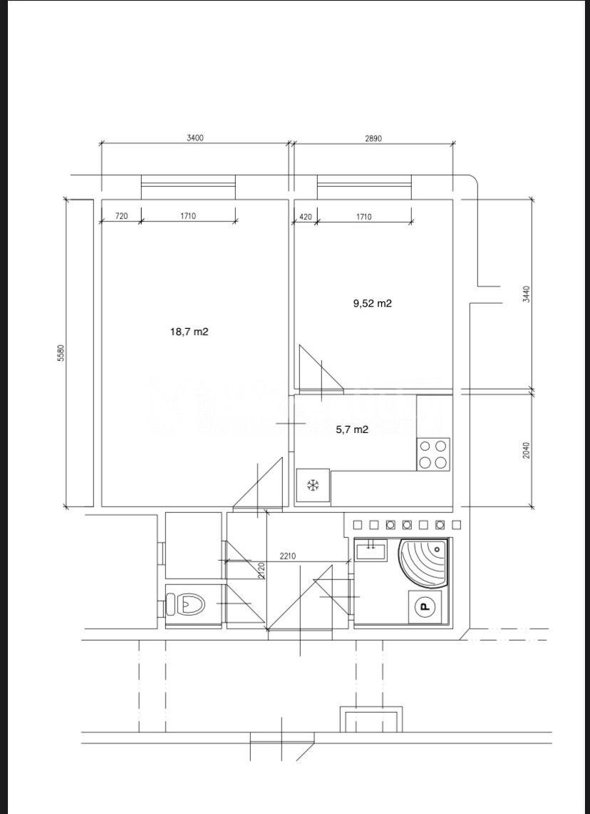 2 bedroom flat to rent, 45 m², Polská, Prague, Prague