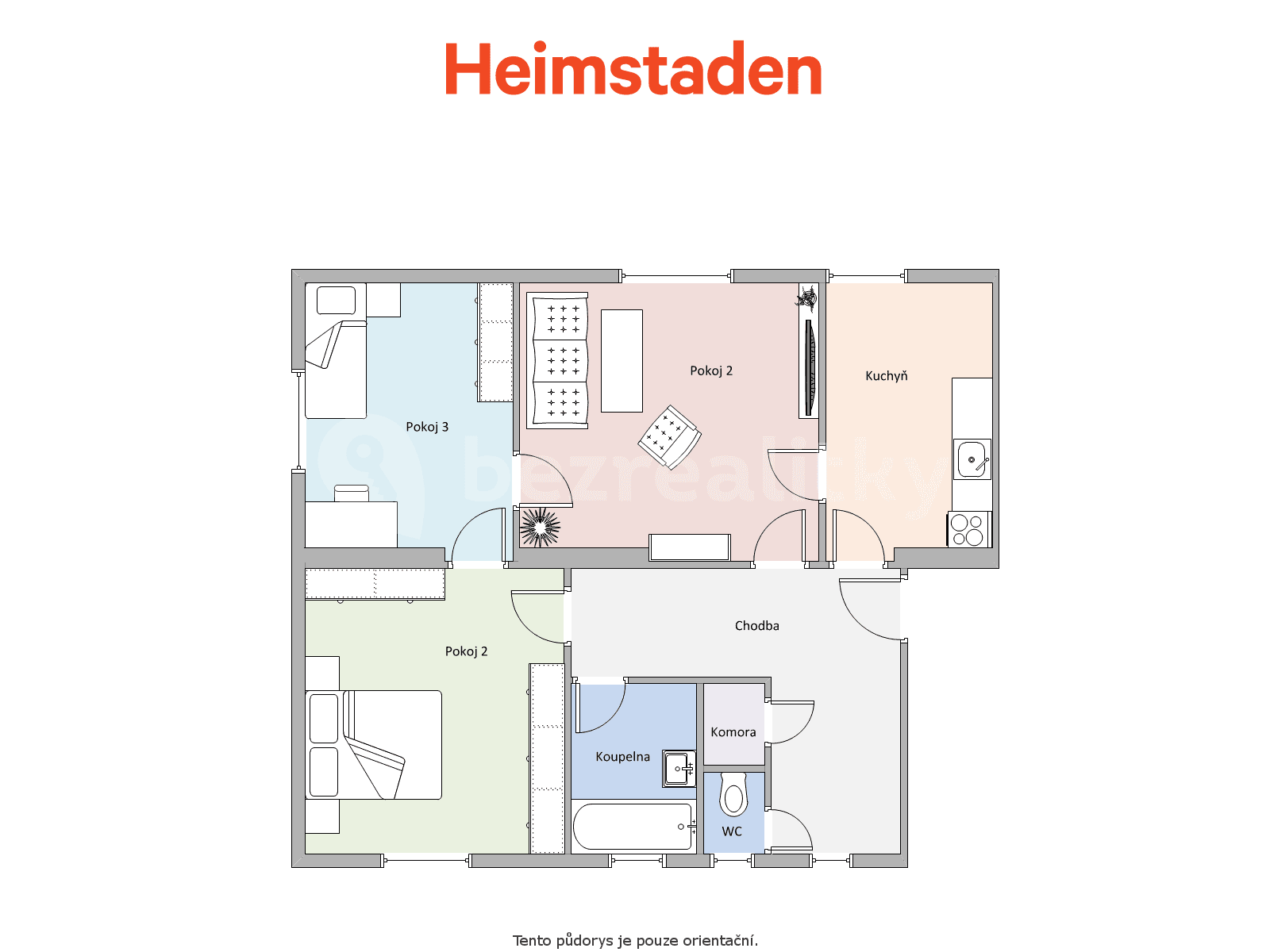 3 bedroom flat to rent, 70 m², Brožíkova, Karviná, Moravskoslezský Region