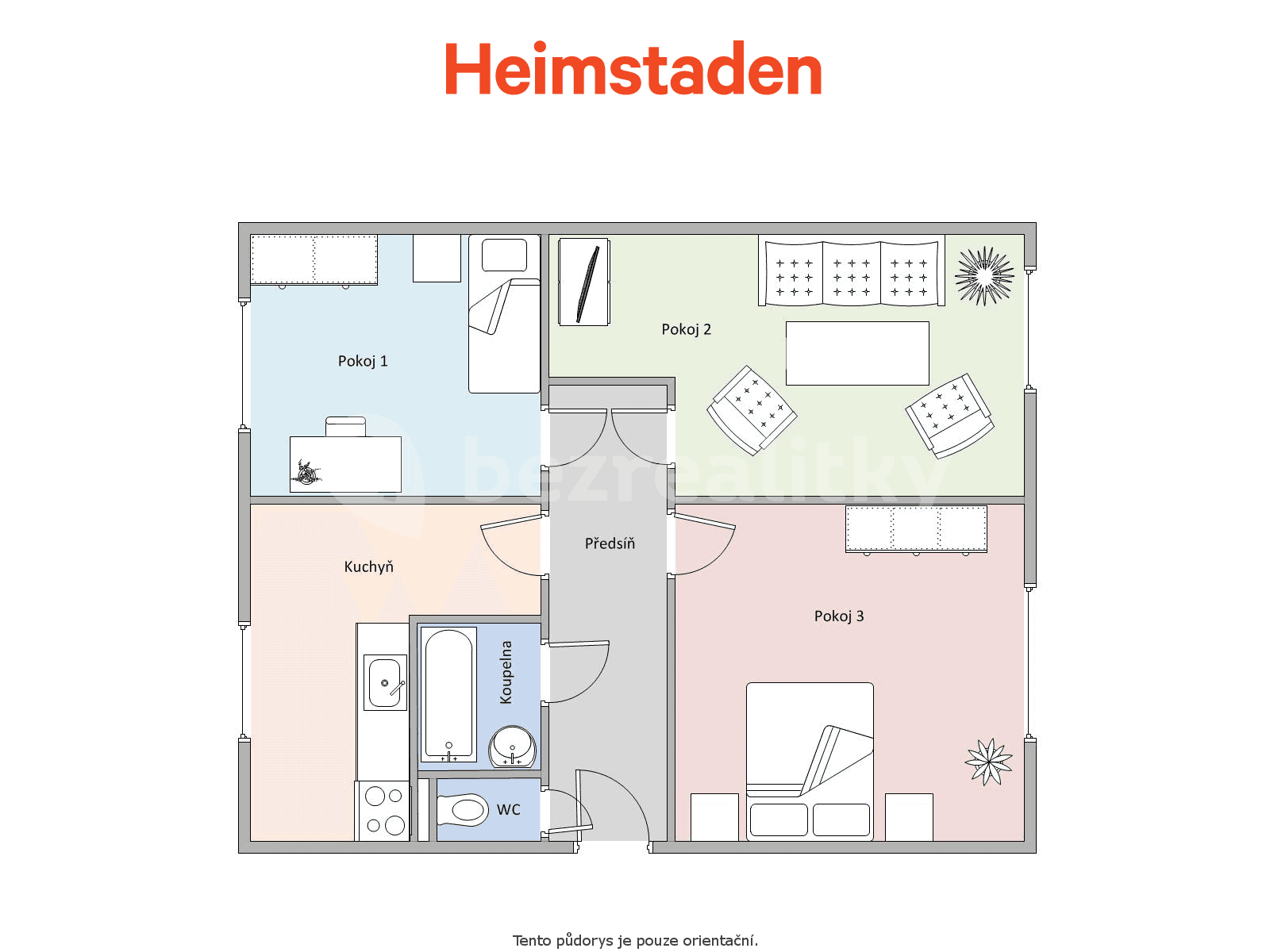 3 bedroom flat to rent, 72 m², Slovenská, Karviná, Moravskoslezský Region