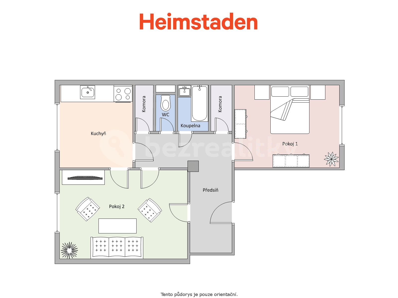 2 bedroom flat to rent, 55 m², tř. Osvobození, Karviná, Moravskoslezský Region