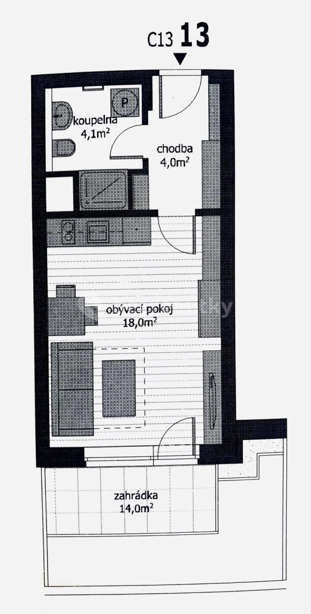 Studio flat to rent, 29 m², Armádní, Milovice, Středočeský Region