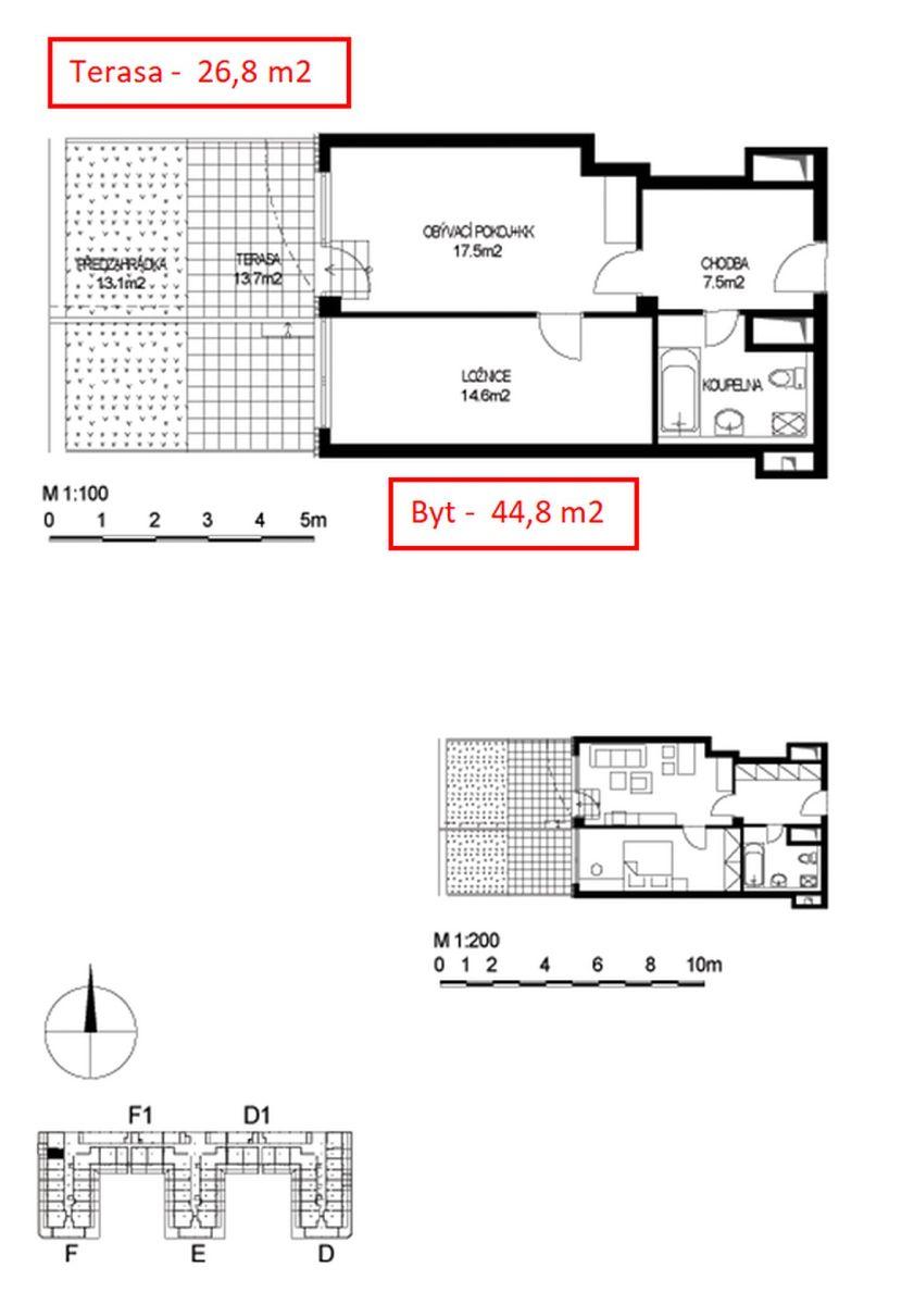 1 bedroom with open-plan kitchen flat to rent, 44 m², Voskovcova, Prague, Prague