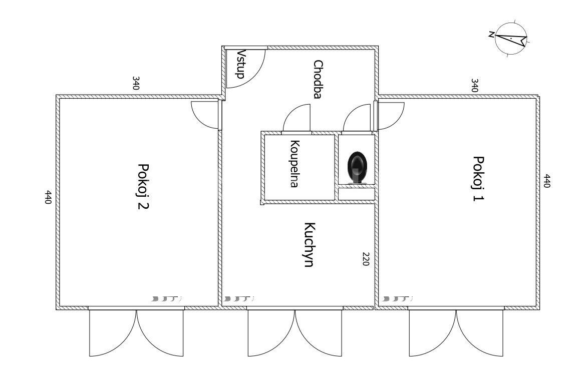 2 bedroom flat to rent, 52 m², Přistoupimská, Prague, Prague