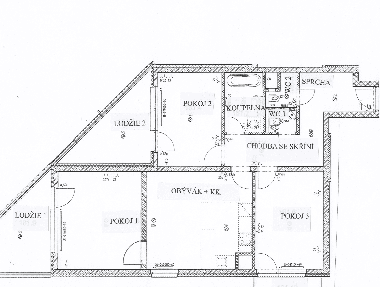 3 bedroom with open-plan kitchen flat to rent, 91 m², Mantovská, Prague, Prague