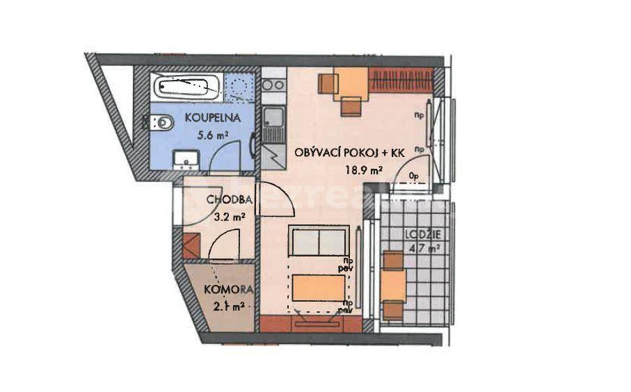 Studio flat to rent, 31 m², Baarové, Prague, Prague