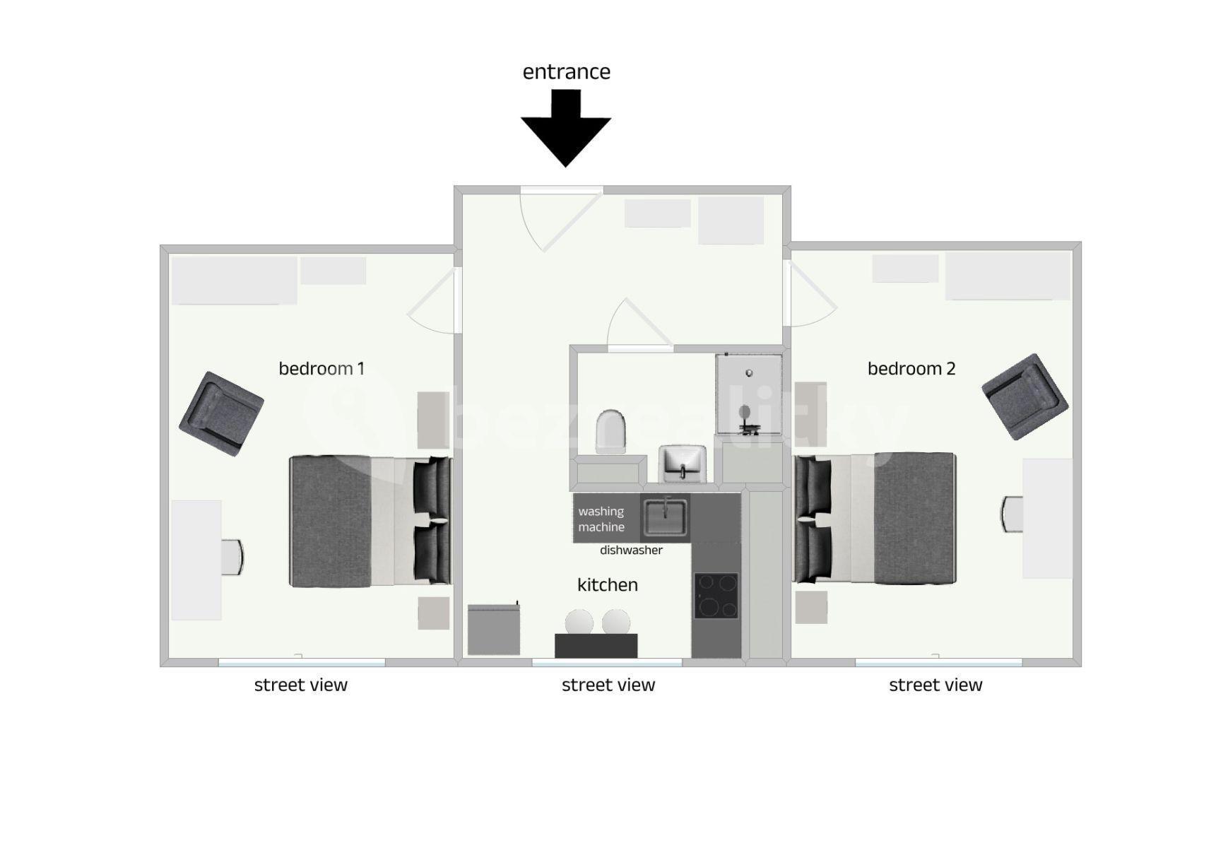 2 bedroom flat to rent, 54 m², Na Petřinách, Prague, Prague