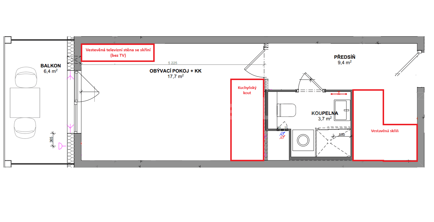 Studio flat to rent, 32 m², Milánská, Prague, Prague