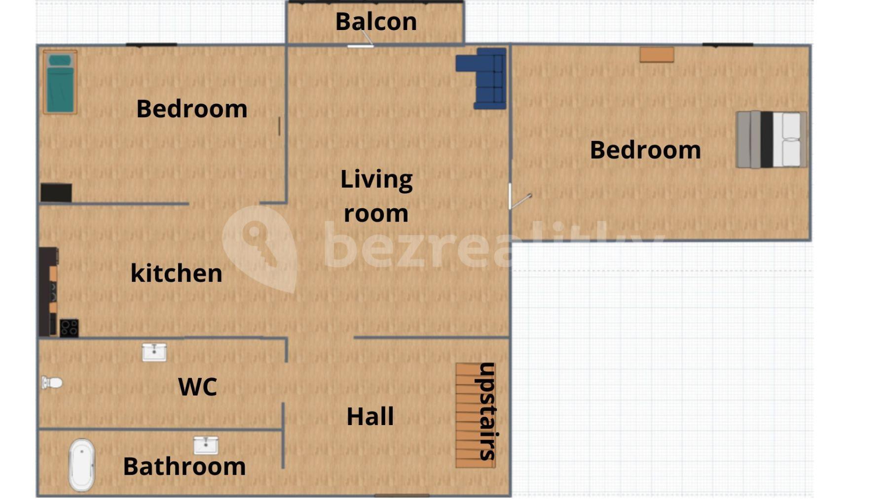 3 bedroom flat to rent, 88 m², Křižíkova, Prague, Prague