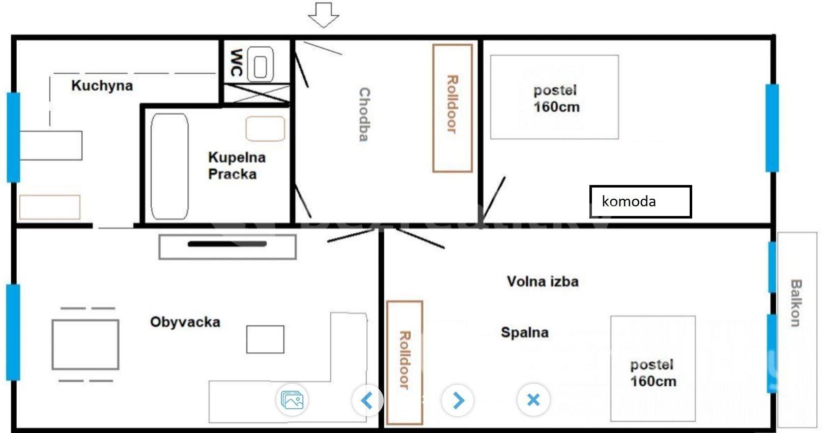 3 bedroom flat to rent, 82 m², Čmelíkova, Ružinov, Bratislavský Region