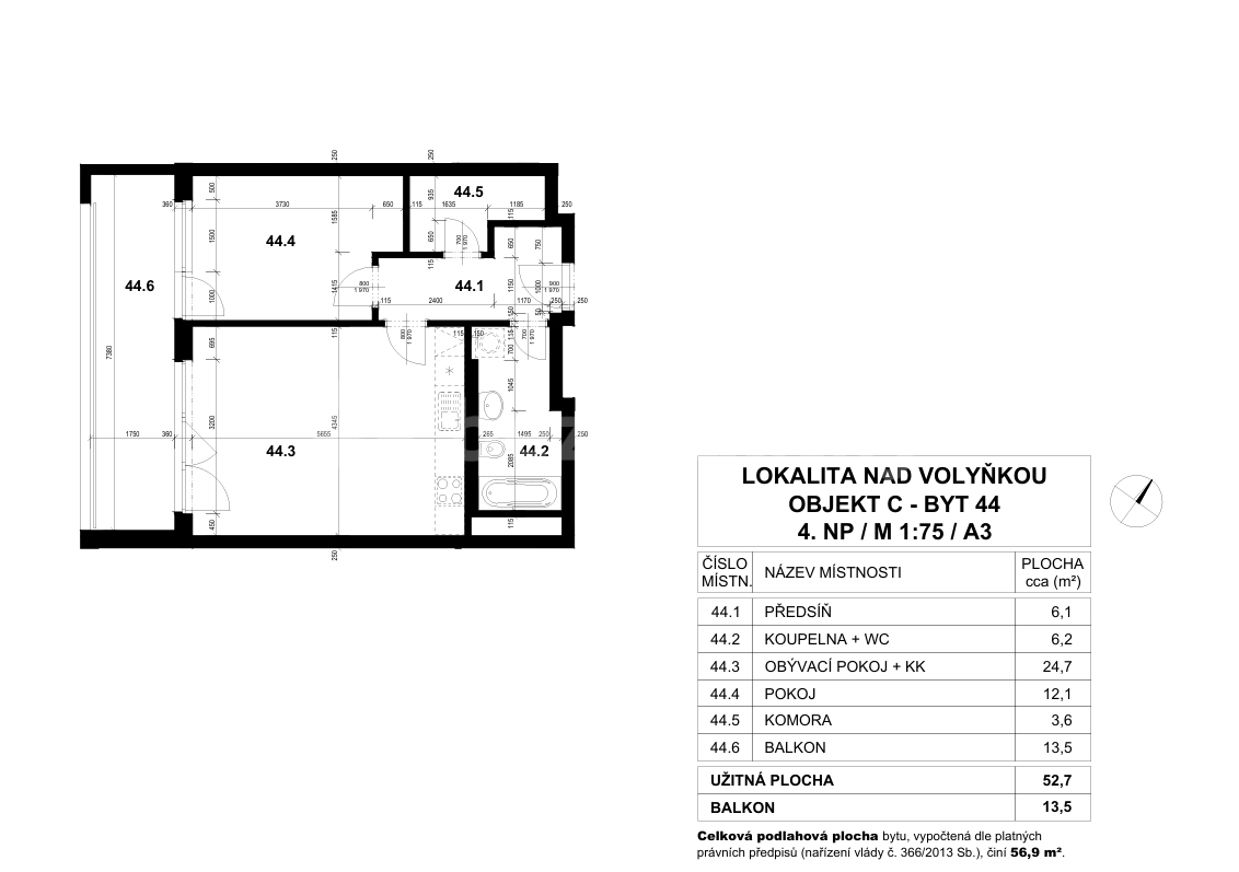1 bedroom with open-plan kitchen flat to rent, 57 m², Losenická, Prague, Prague