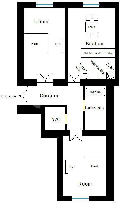 2 bedroom flat to rent, 79 m², Polská, Prague, Prague