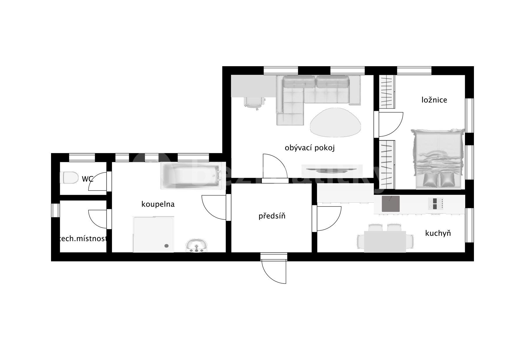 2 bedroom flat for sale, 57 m², Zábrdí, Osečná, Liberecký Region