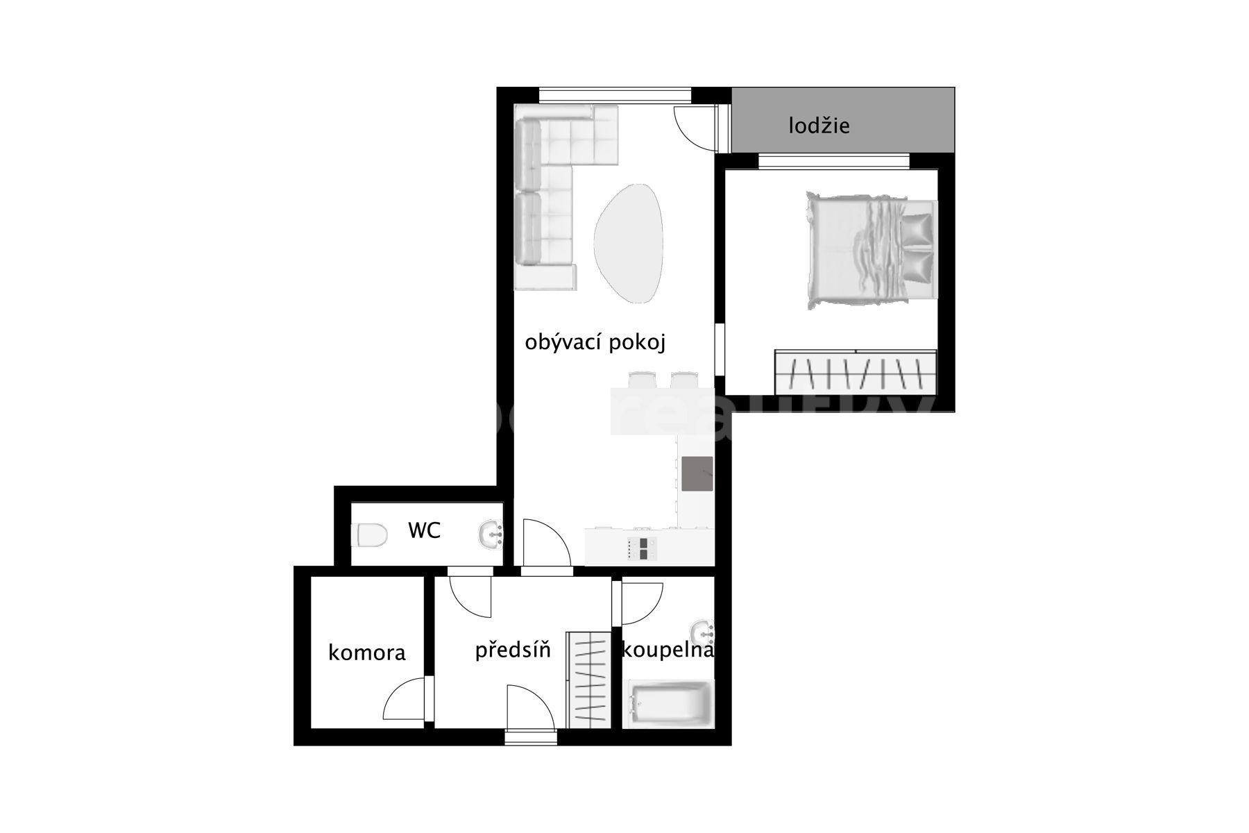 1 bedroom with open-plan kitchen flat for sale, 58 m², Choceradská, Prague, Prague