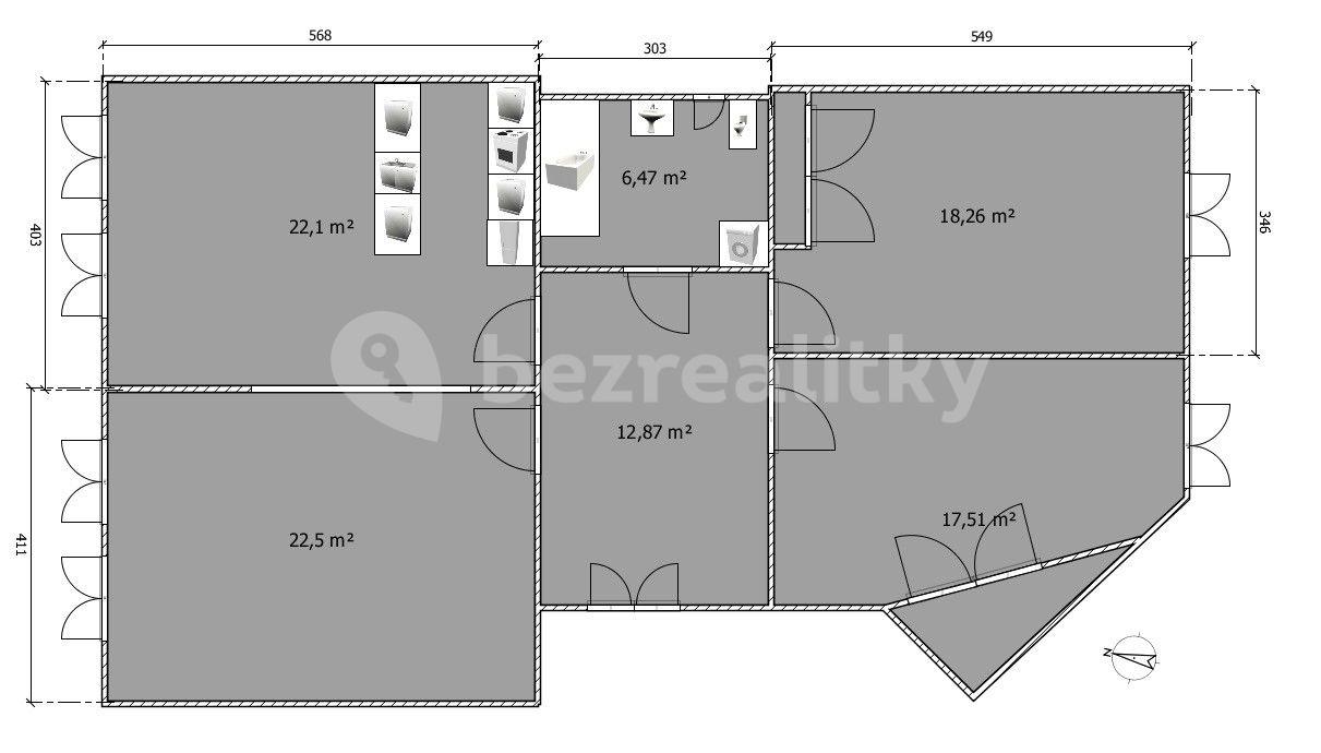 3 bedroom flat to rent, 105 m², Polská, Prague, Prague