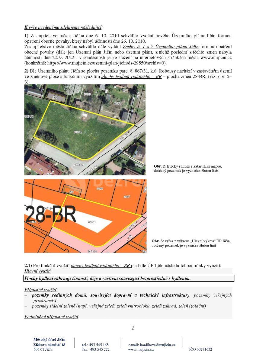 plot for sale, 710 m², Jičín, Královéhradecký Region