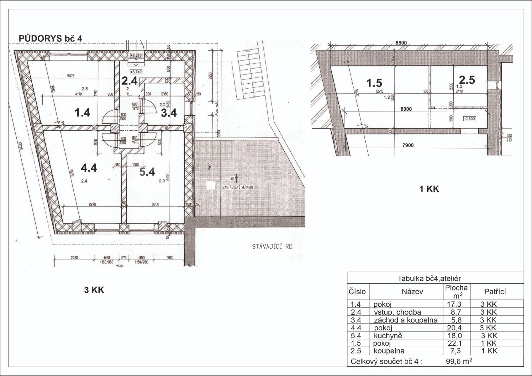 3 bedroom with open-plan kitchen flat for sale, 99 m², Legionářská, Jedovnice, Jihomoravský Region