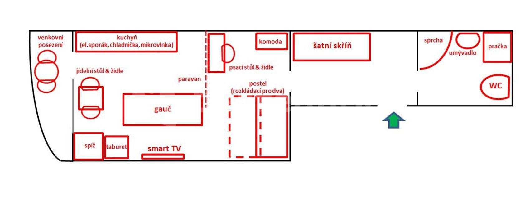 1 bedroom flat to rent, 36 m², nábřeží Závodu míru, Pardubice, Pardubický Region