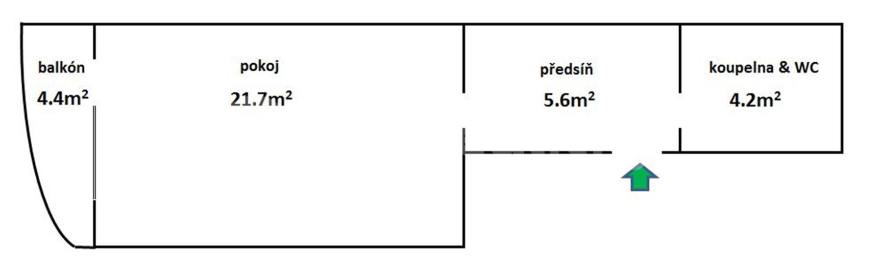 1 bedroom flat to rent, 36 m², nábřeží Závodu míru, Pardubice, Pardubický Region