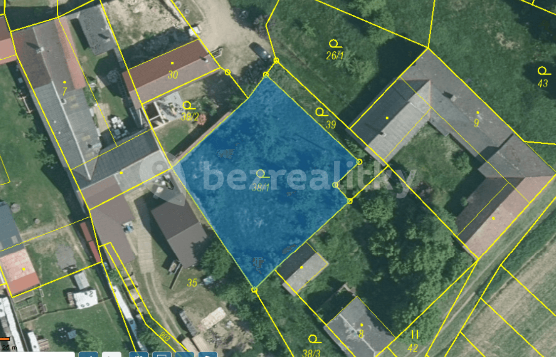 plot for sale, 800 m², Počátky, Vysočina Region