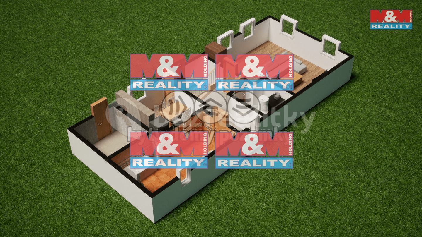2 bedroom with open-plan kitchen flat for sale, 2,359 m², Údolí, Frýdlant, Liberecký Region