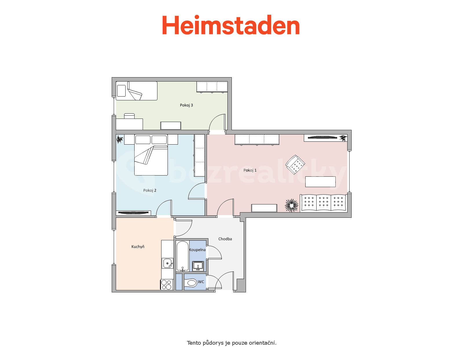 3 bedroom flat to rent, 60 m², Národní třída, Havířov, Moravskoslezský Region